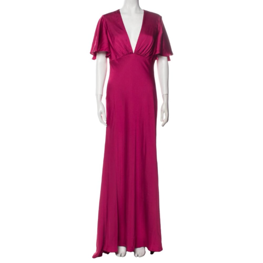 Ieena for Mac Duggal V-Neck Long Dress